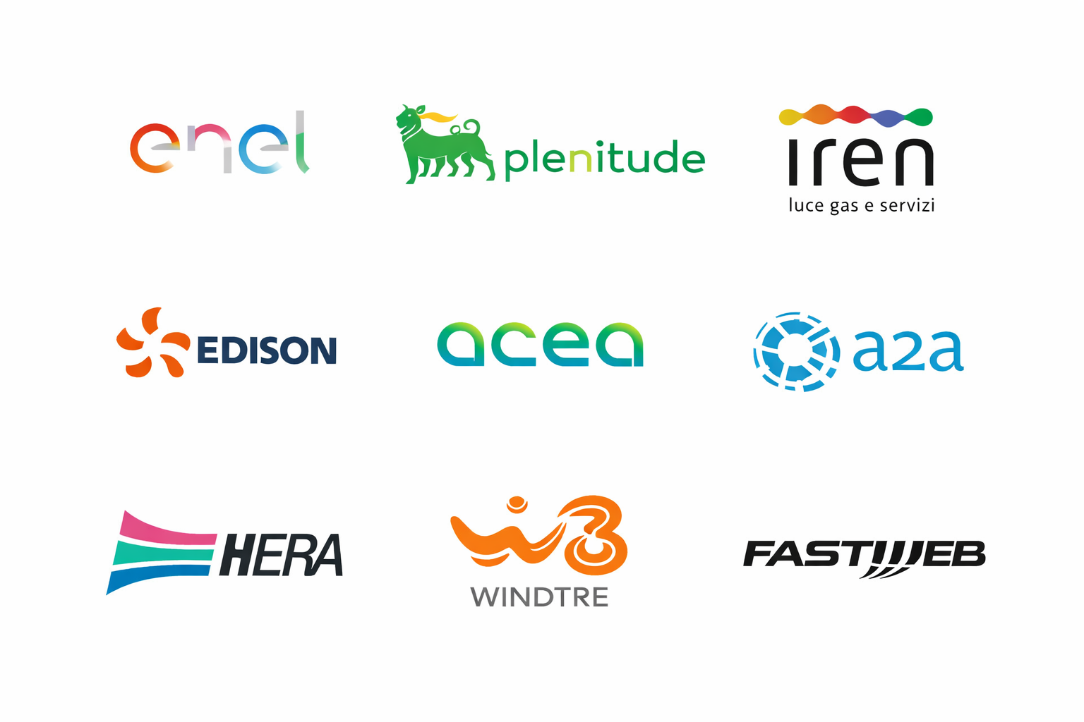 Fornitori partner luce e gas: Enel, Eni Plenitude, A2A, Iren, Acea, Hera